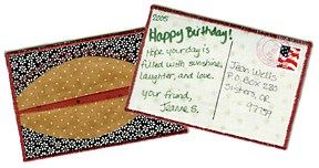 fabric postcards